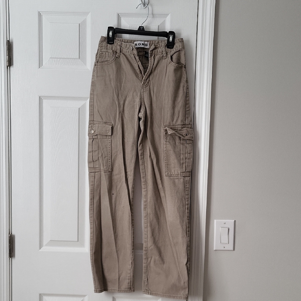 Men's Beige Cargo Pants